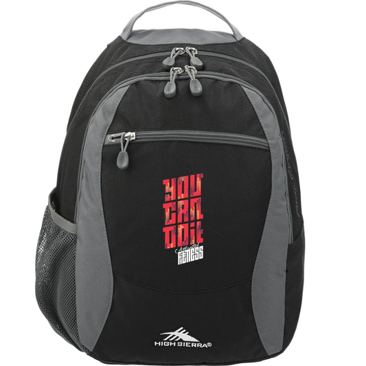 Front View of Black High Sierra Curve Backpack