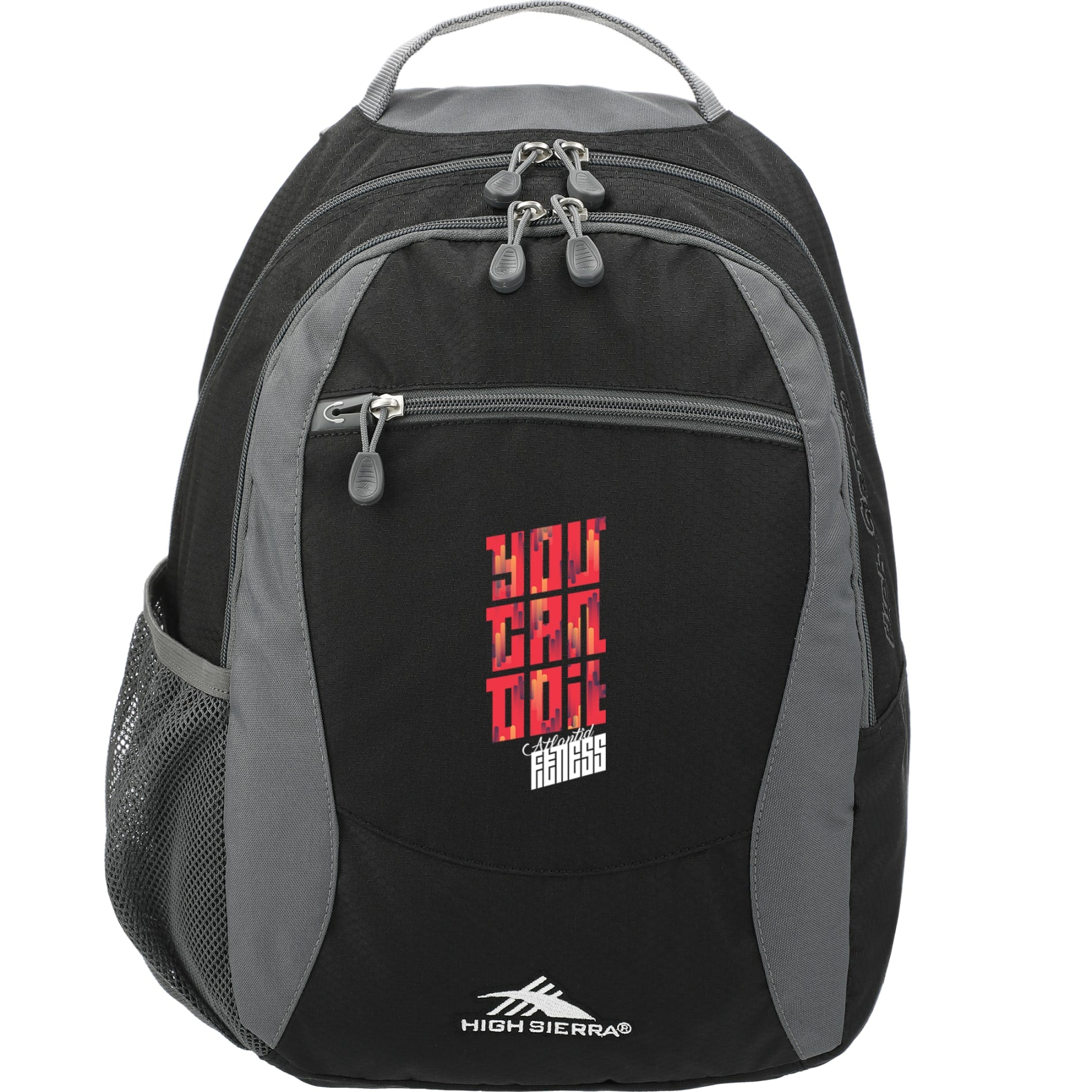Front View of Black High Sierra Curve Backpack