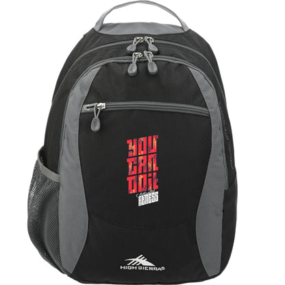 Front View of Black High Sierra Curve Backpack