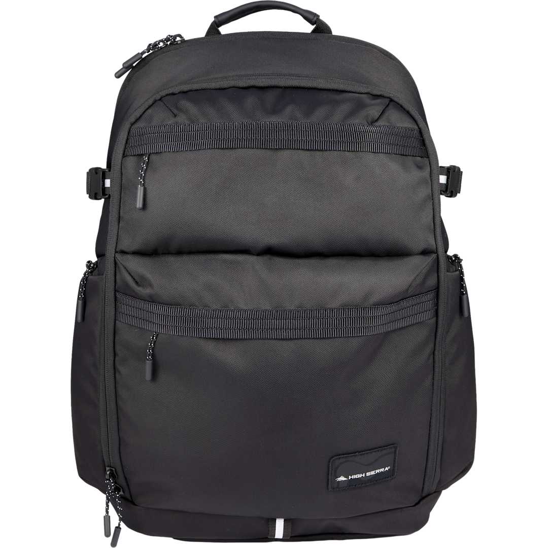Front View of Black High Sierra Daily Pro Backpack plain