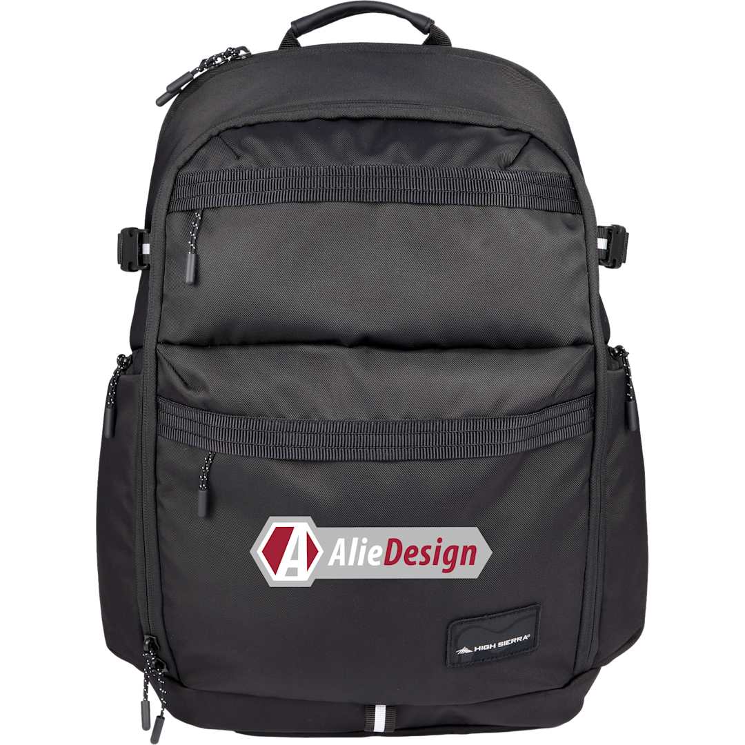 Front View of Black High Sierra Daily Pro Backpack