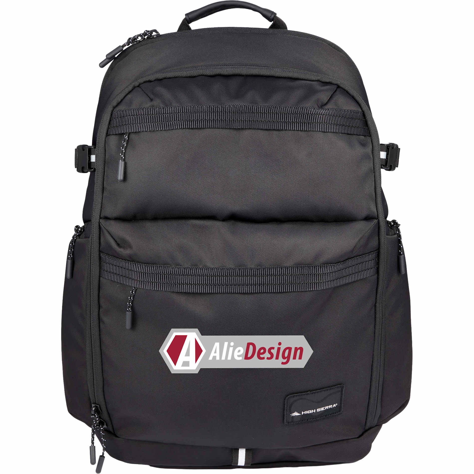 Front View of Black High Sierra Daily Pro Backpack