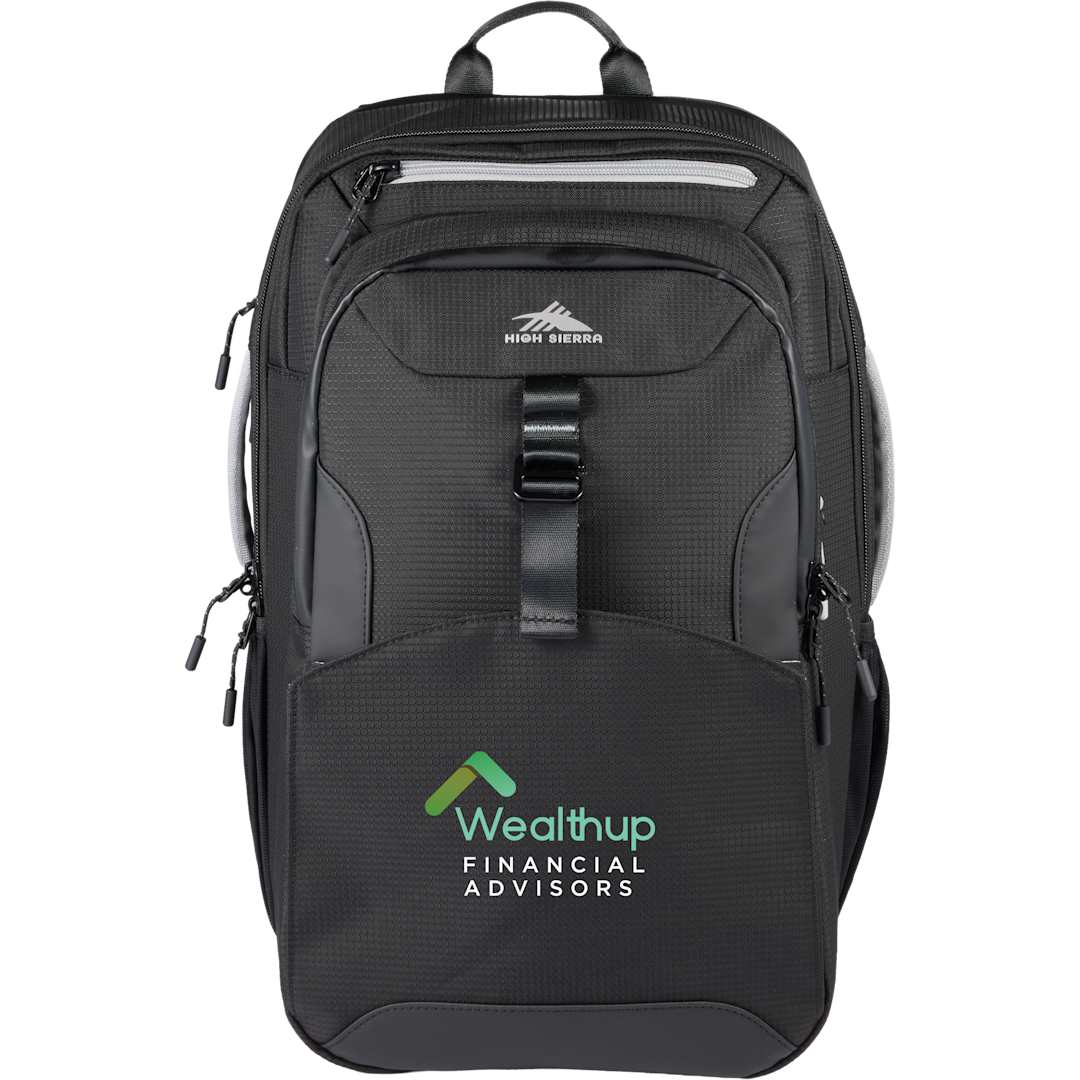 Front View of Black High Sierra Hi-Life 3 in 1 Backpack