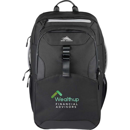 Front View of Black High Sierra Hi-Life 3 in 1 Backpack