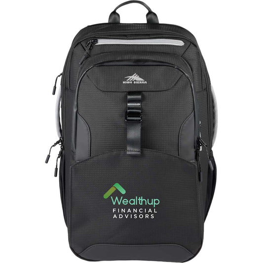 Front View of Black High Sierra Hi-Life 3 in 1 Backpack