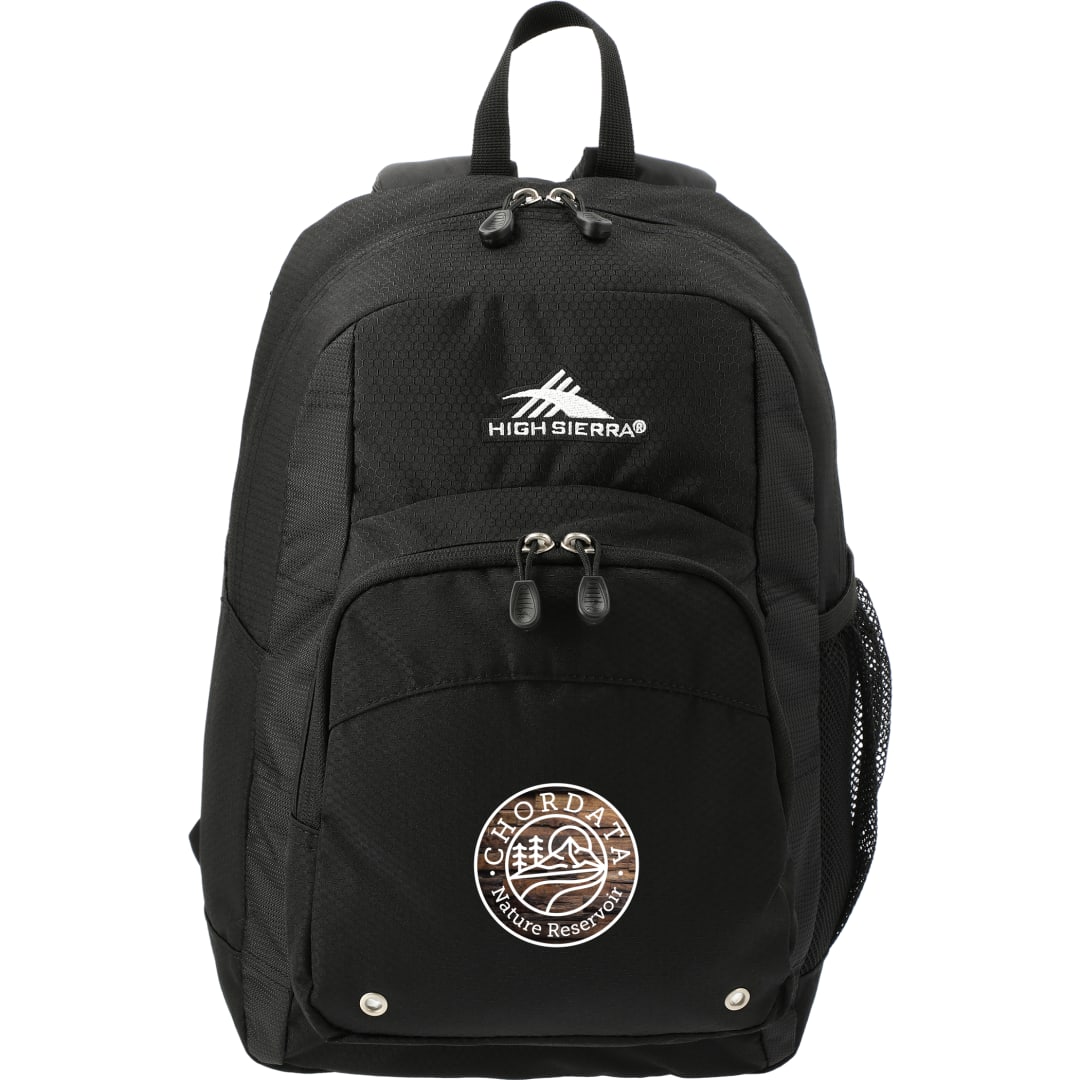 Front View of Black High Sierra Impact Backpack