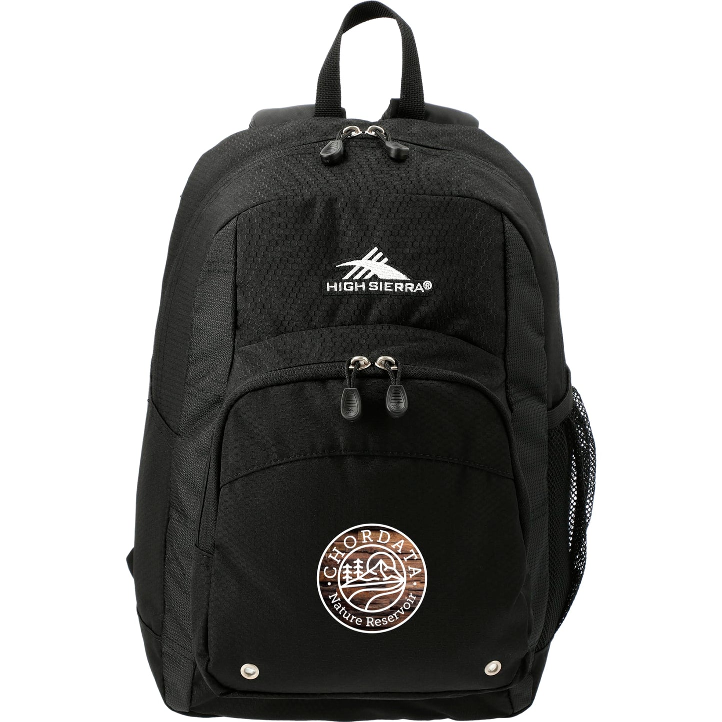 Front View of Black High Sierra Impact Backpack