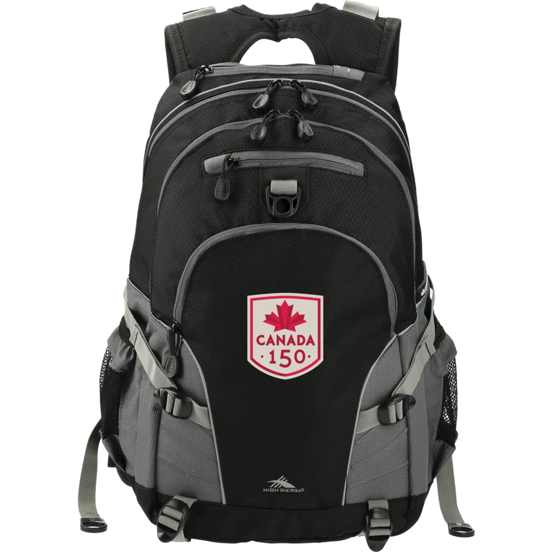 Front View of Black High Sierra Loop Backpack