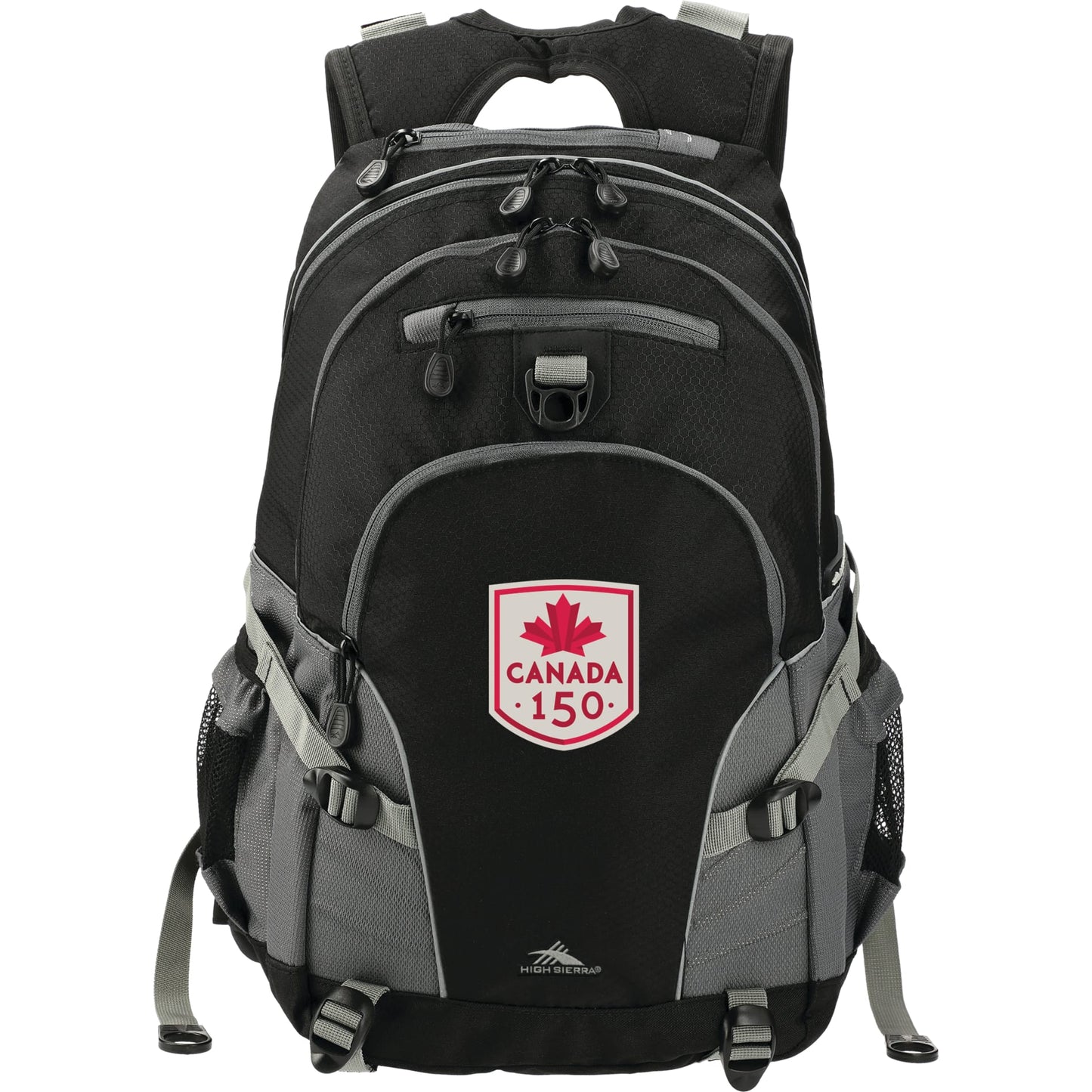 Front View of Black High Sierra Loop Backpack