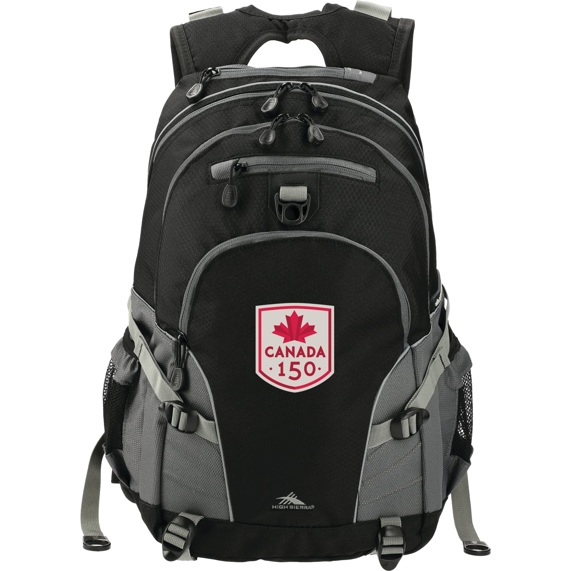 Front View of Black High Sierra Loop Backpack