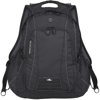 Front View of Black High Sierra Magnum 15" Computer Backpack plain