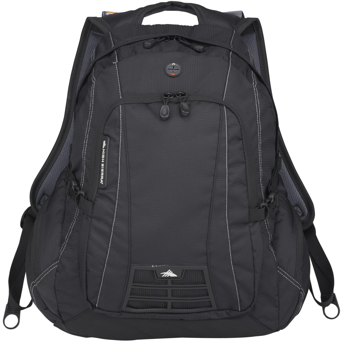Front View of Black High Sierra Magnum 15" Computer Backpack plain
