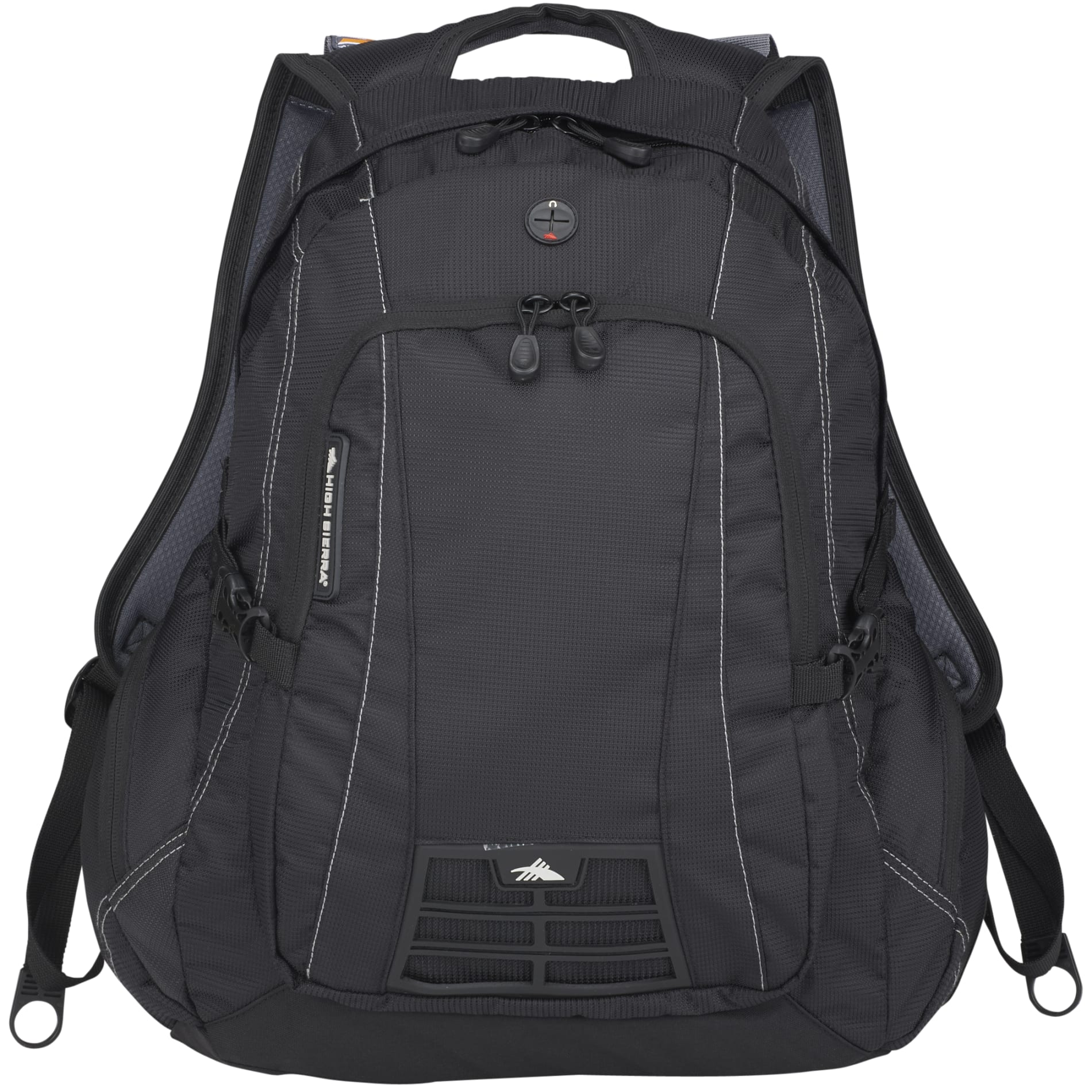 Front View of Black High Sierra Magnum 15" Computer Backpack plain