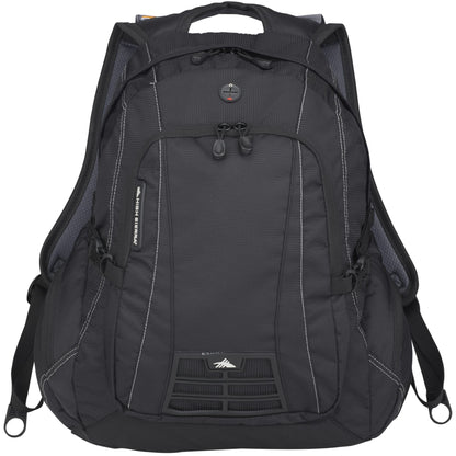 Front View of Black High Sierra Magnum 15" Computer Backpack plain