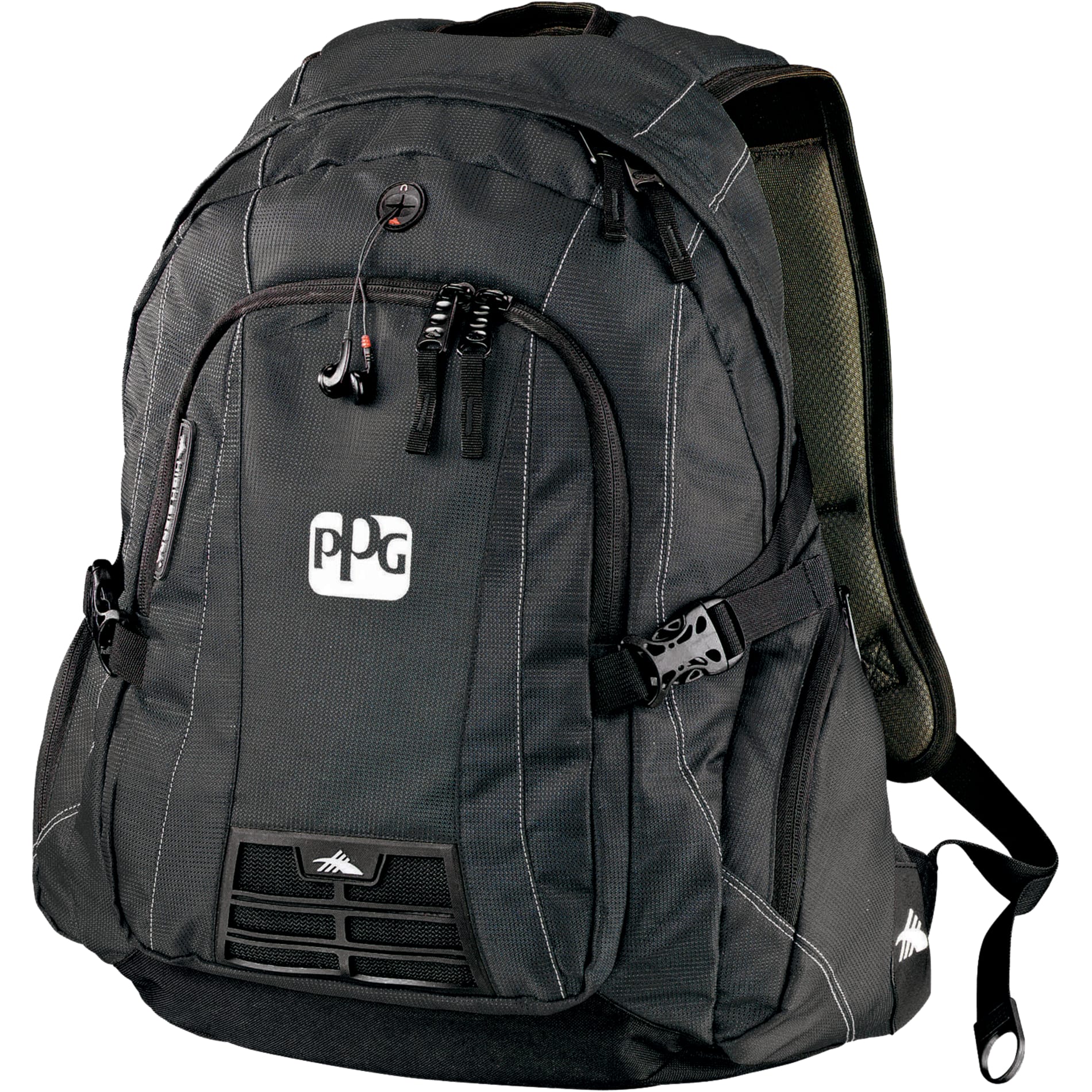 Front View of Black High Sierra Magnum 15" Computer Backpack