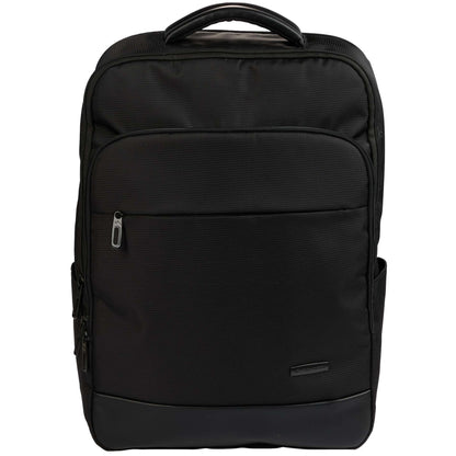Front View of Black High Sierra Recycled Armagh Backpack plain