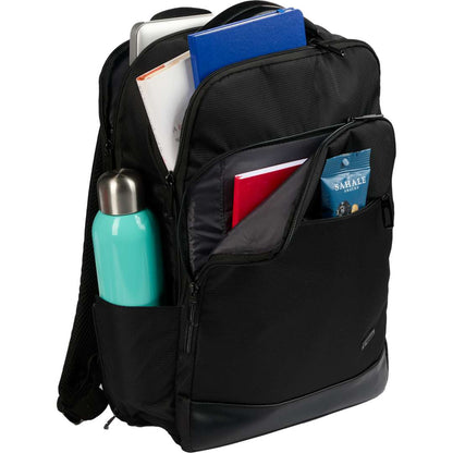 Front View of Black High Sierra Recycled Armagh Backpack plain