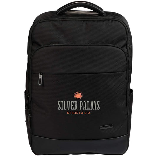Front View of Black High Sierra Recycled Armagh Backpack
