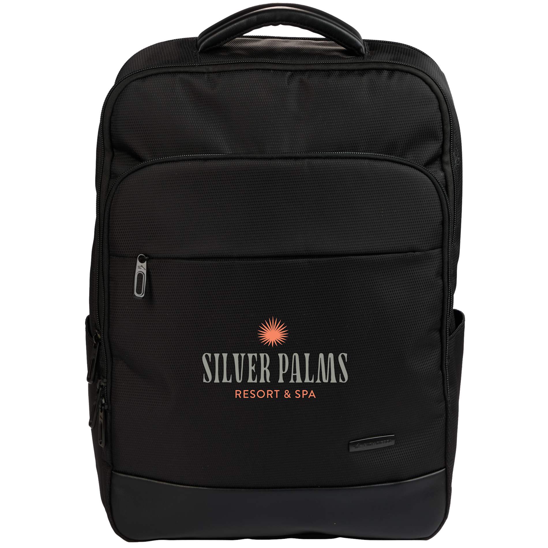 Front View of Black High Sierra Recycled Armagh Backpack