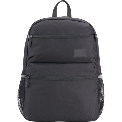 Front View of Black High Sierra Recycled Inhabit 15" Laptop Backpack plain