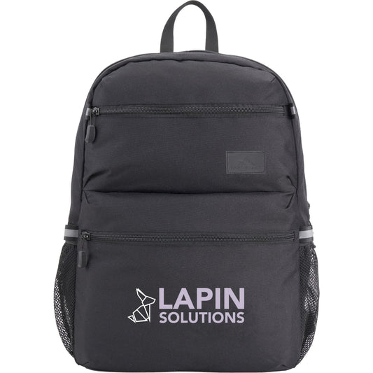 Front View of Black High Sierra Recycled Inhabit 15" Laptop Backpack