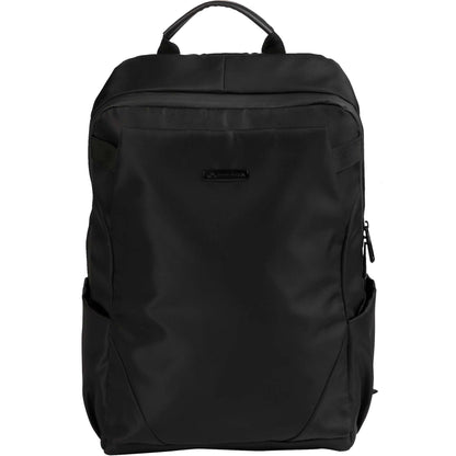 Front View of Black High Sierra Recycled Trivaro Backpack plain