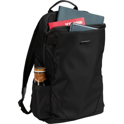 Front View of Black High Sierra Recycled Trivaro Backpack plain