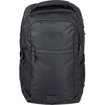 Front View of Black High Sierra Stoneway Backpack plain