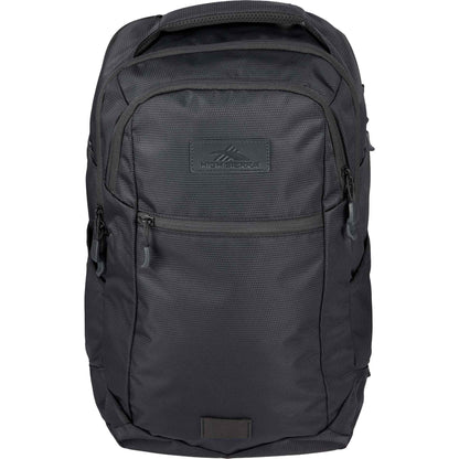 Front View of Black High Sierra Stoneway Backpack plain