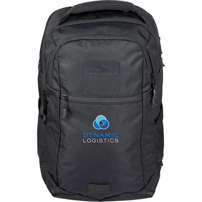 Front View of Black High Sierra Stoneway Backpack