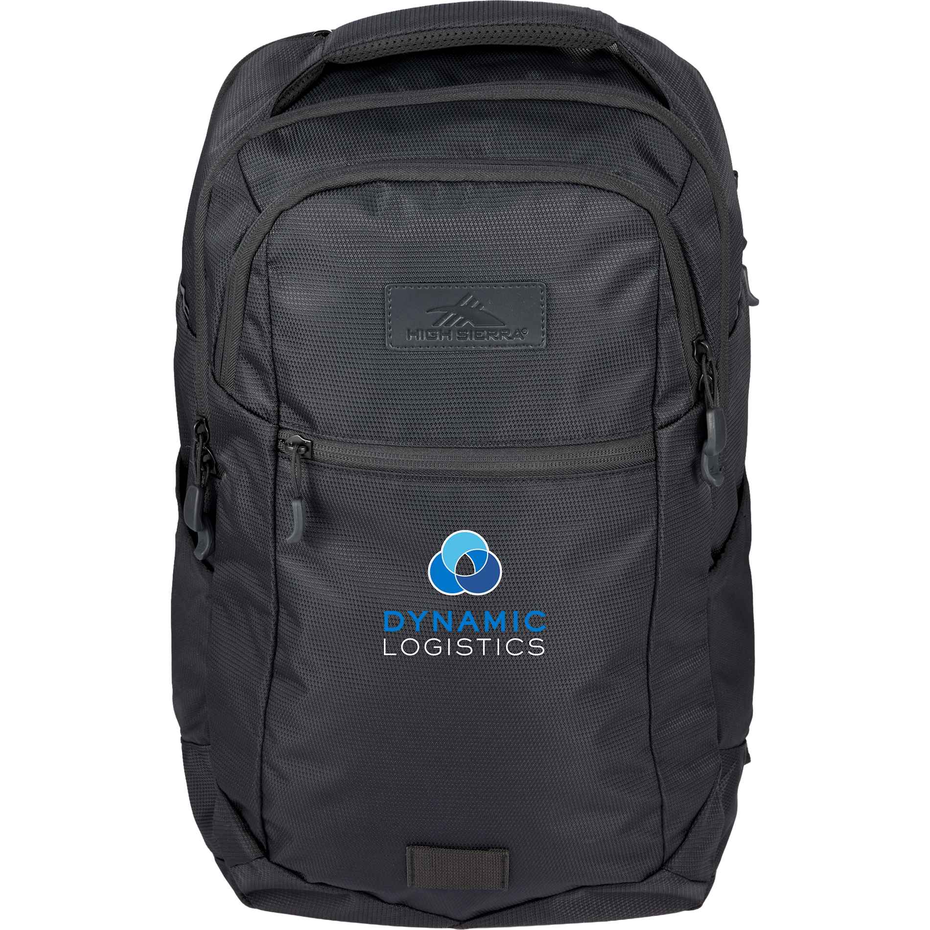 Front View of Black High Sierra Stoneway Backpack