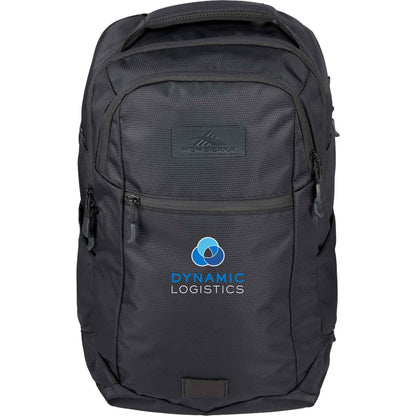 Front View of Black High Sierra Stoneway Backpack