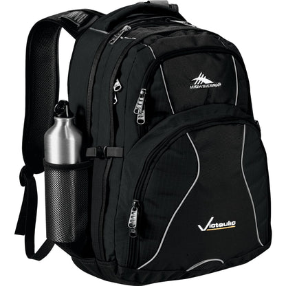 Front View of Black High Sierra Swerve 17" Computer Backpack