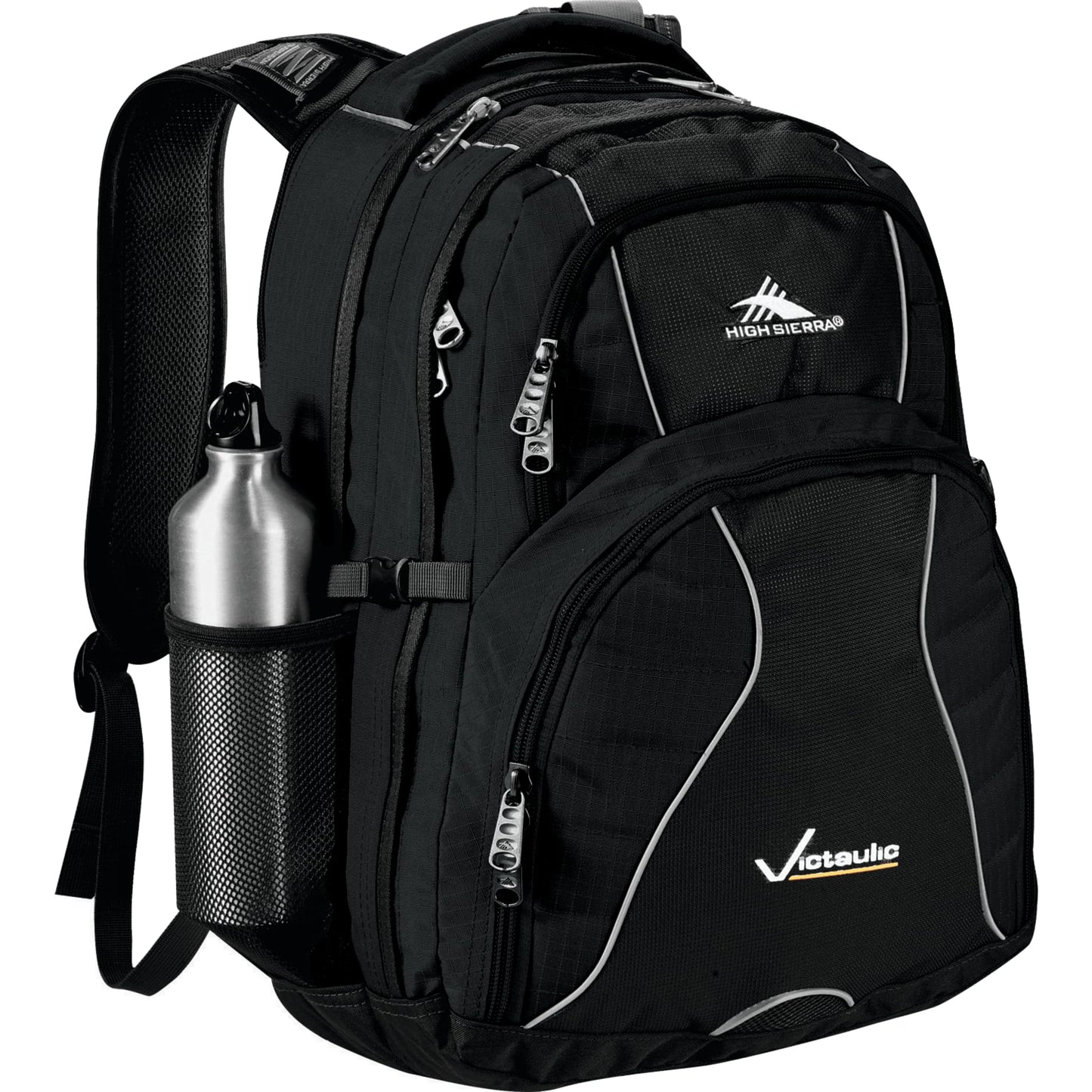 Front View of Black High Sierra Swerve 17" Computer Backpack