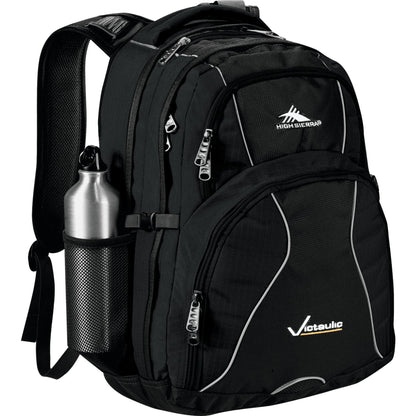 Front View of Black High Sierra Swerve 17" Computer Backpack