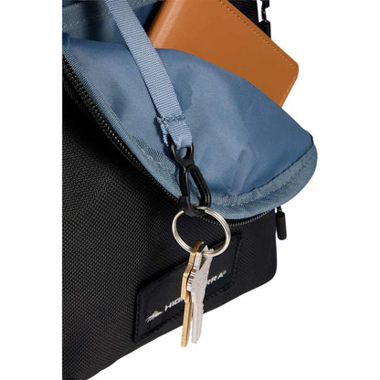 Front View of Black High Sierra Trekpoint Flap Duffle