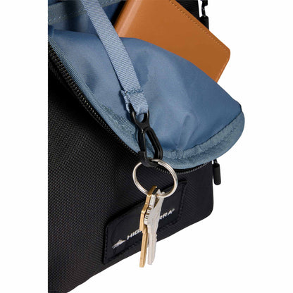 Front View of Black High Sierra Trekpoint Flap Duffle