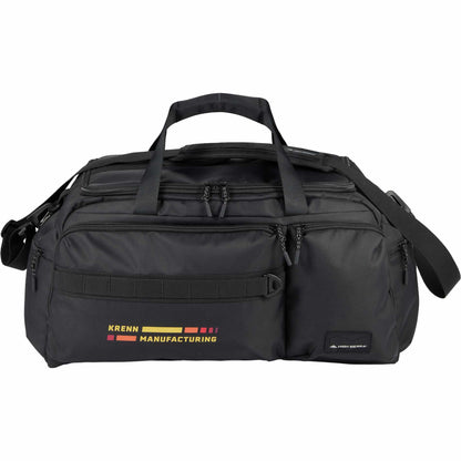 Front View of Black High Sierra Trekpoint Flap Duffle