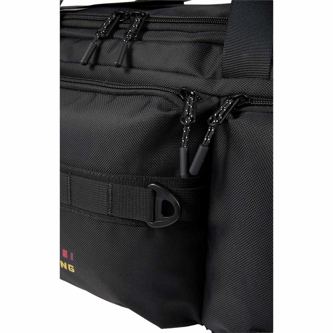 Front View of Black High Sierra Trekpoint Flap Duffle