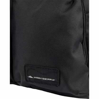 Front View of Black High Sierra Trekpoint Flap Duffle