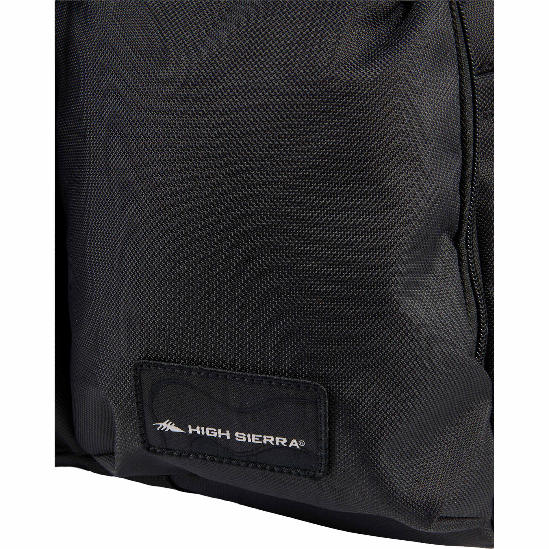 Front View of Black High Sierra Trekpoint Flap Duffle