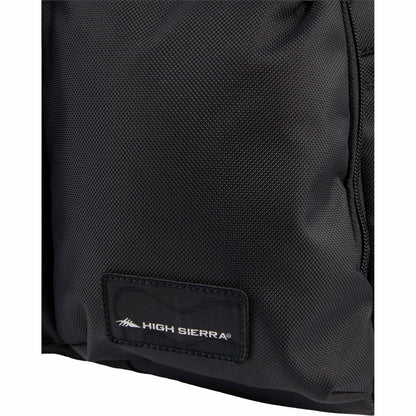 Front View of Black High Sierra Trekpoint Flap Duffle
