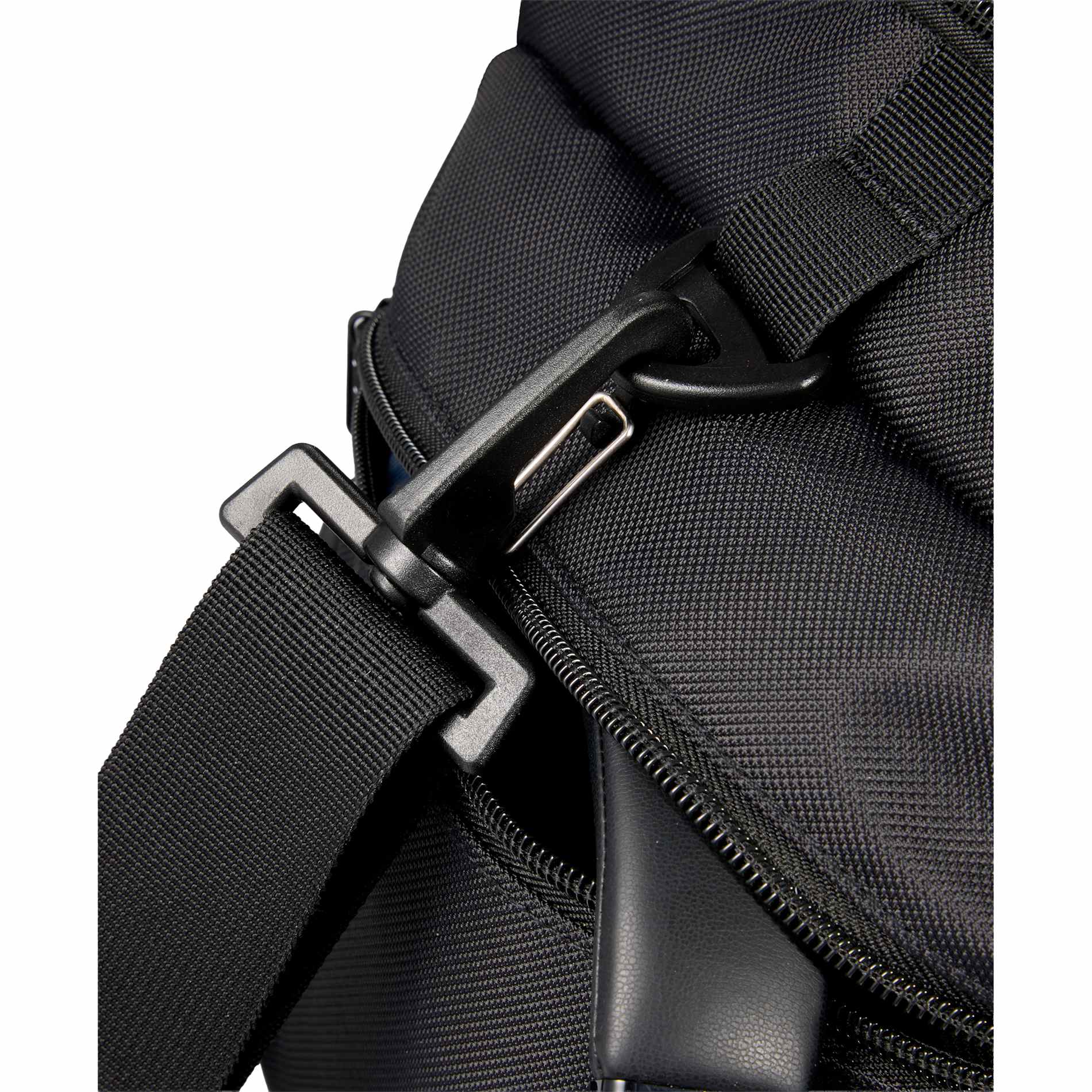 Front View of Black High Sierra Trekpoint Flap Duffle