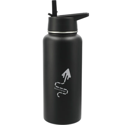 Front View of Black Highland 3-in-1 Copper Vacuum Bottle Kit 32oz