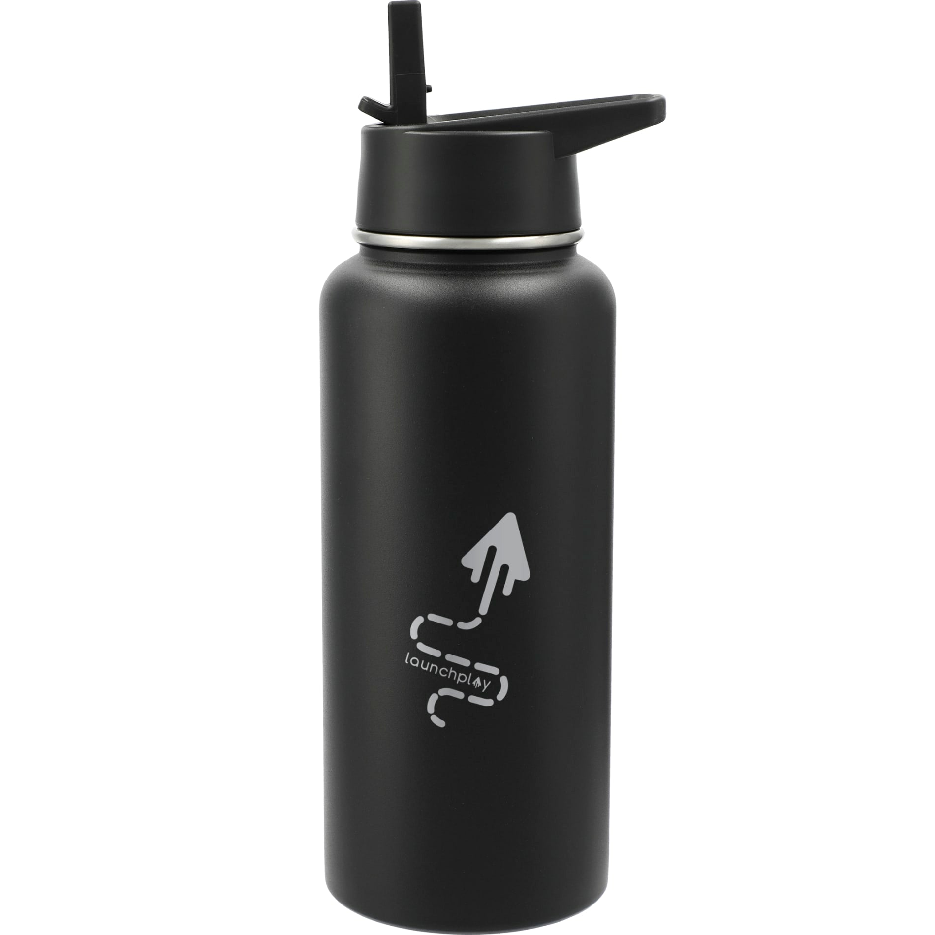 Front View of Black Highland 3-in-1 Copper Vacuum Bottle Kit 32oz