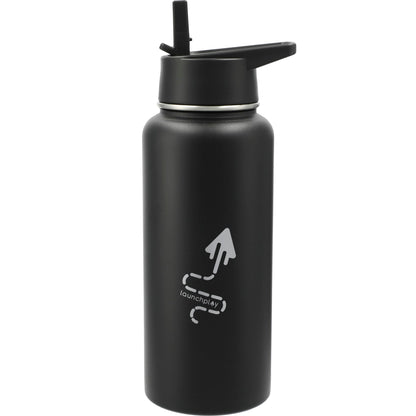 Front View of Black Highland 3-in-1 Copper Vacuum Bottle Kit 32oz