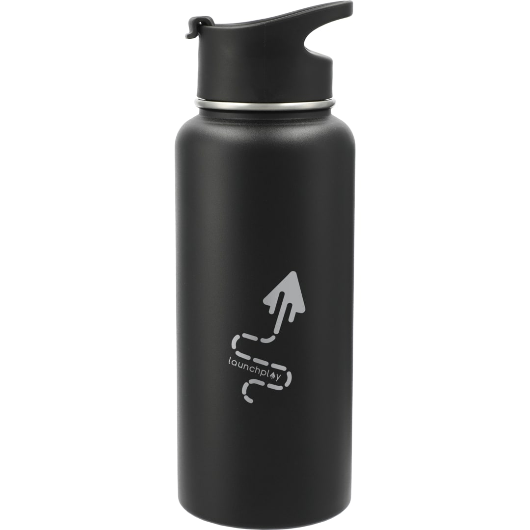 Front View of Black Highland 3-in-1 Copper Vacuum Bottle Kit 32oz