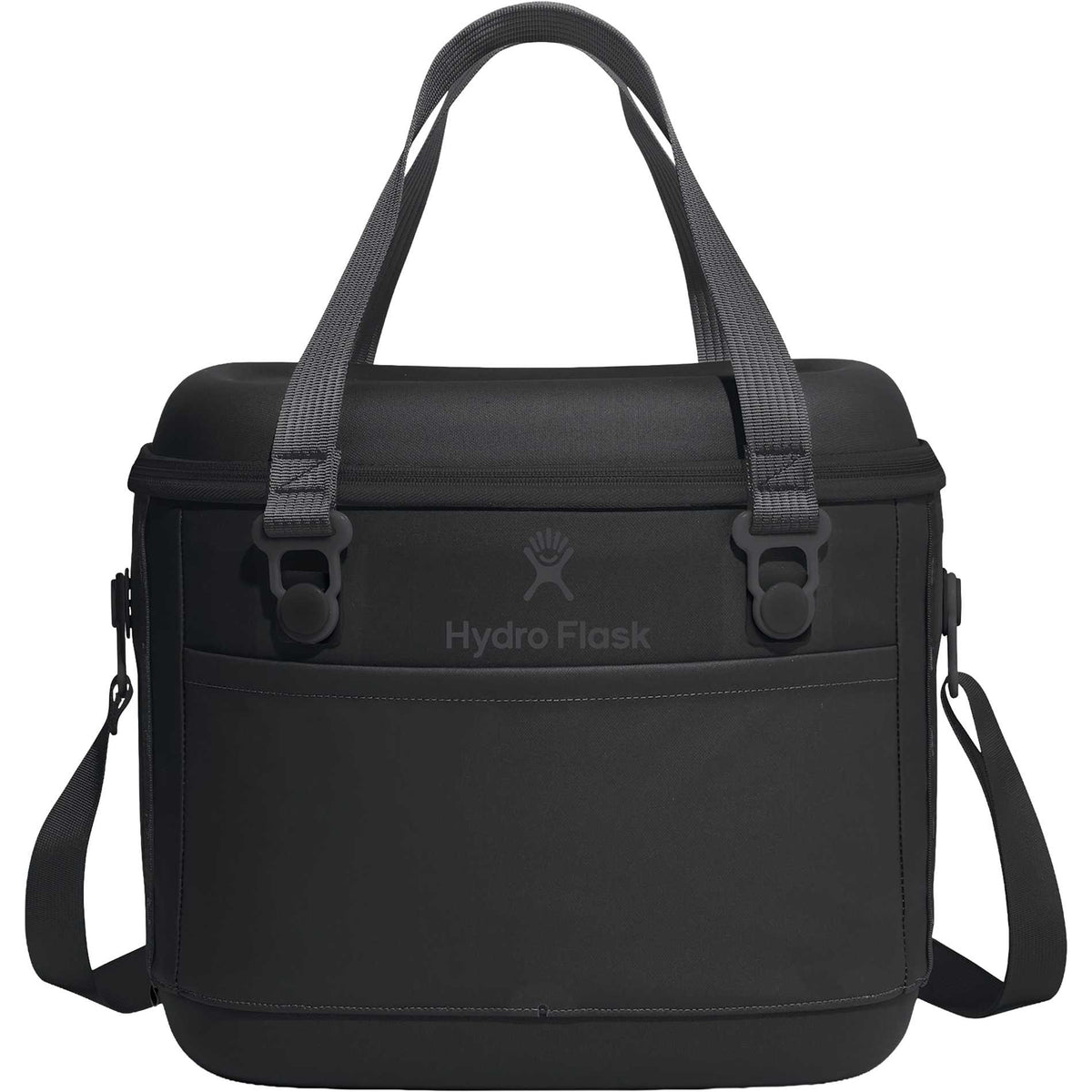 Front View of Black Hydro Flask® 15L Carry Out™ Cooler plain
