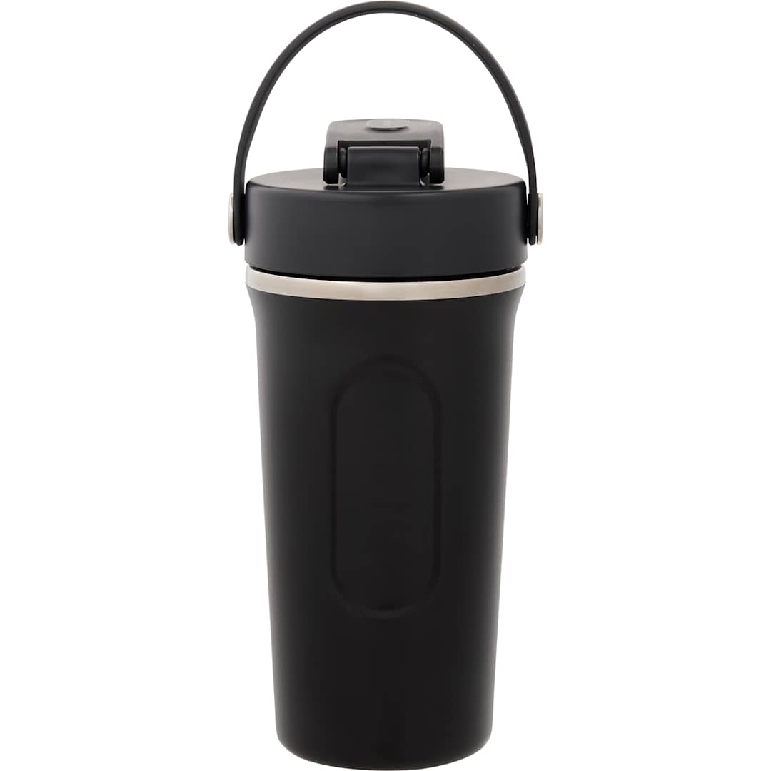 Front View of Black Hydro Flask 24oz Shaker Bottle plain