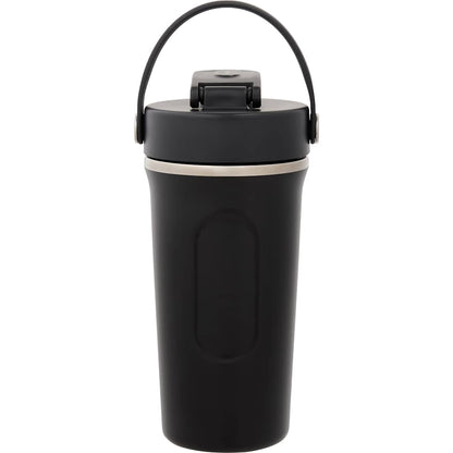 Front View of Black Hydro Flask 24oz Shaker Bottle plain